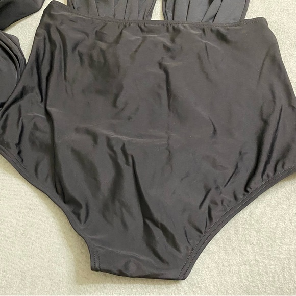 COCOSHIP Retro One Piece Backless Swimsuit High Waisted Tie back Size 6 Medium - Picture 3 of 12